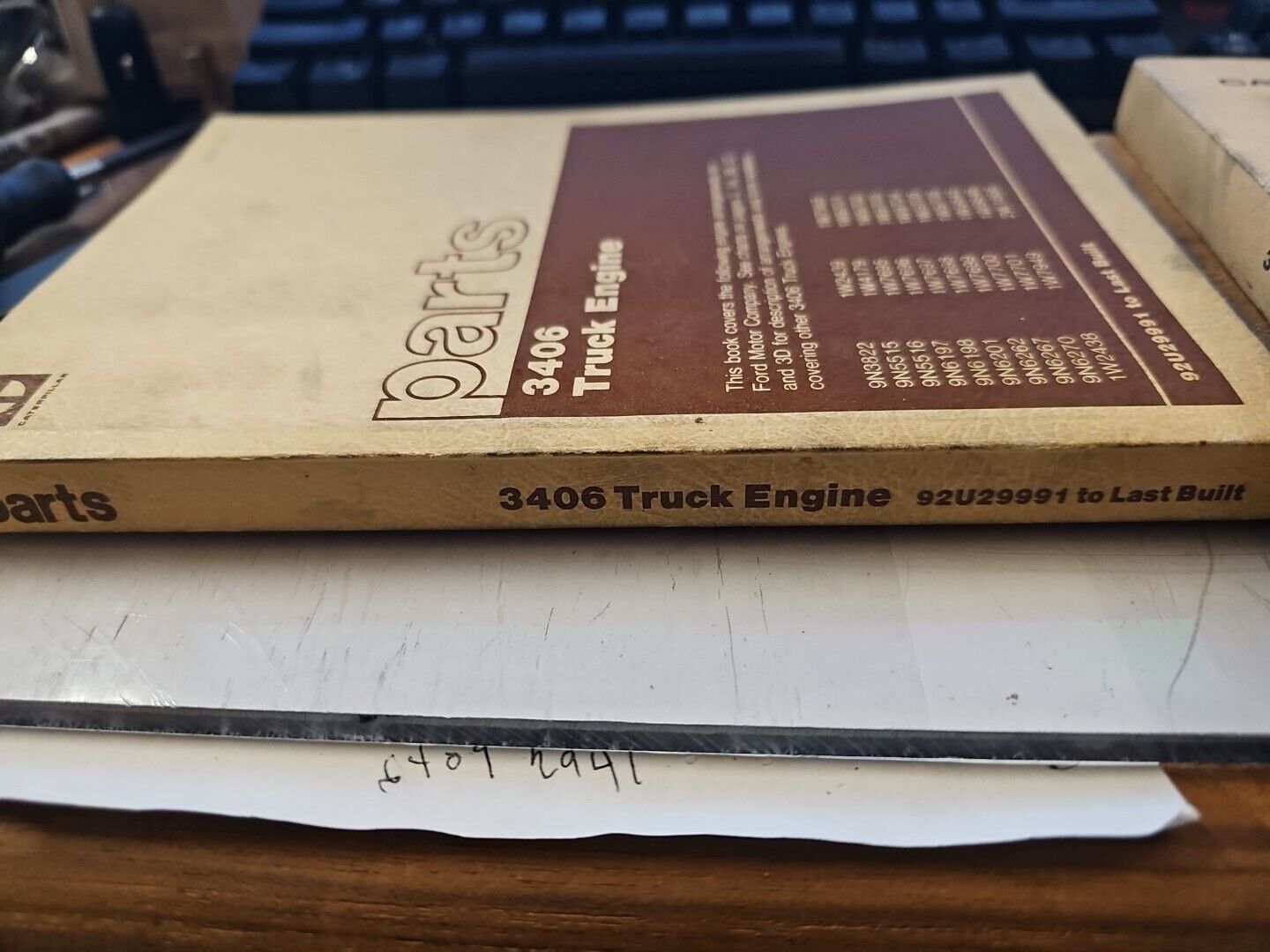 Caterpillar SEBP1273 3406 Truck Engine Parts Book 92U29991 to Last Built