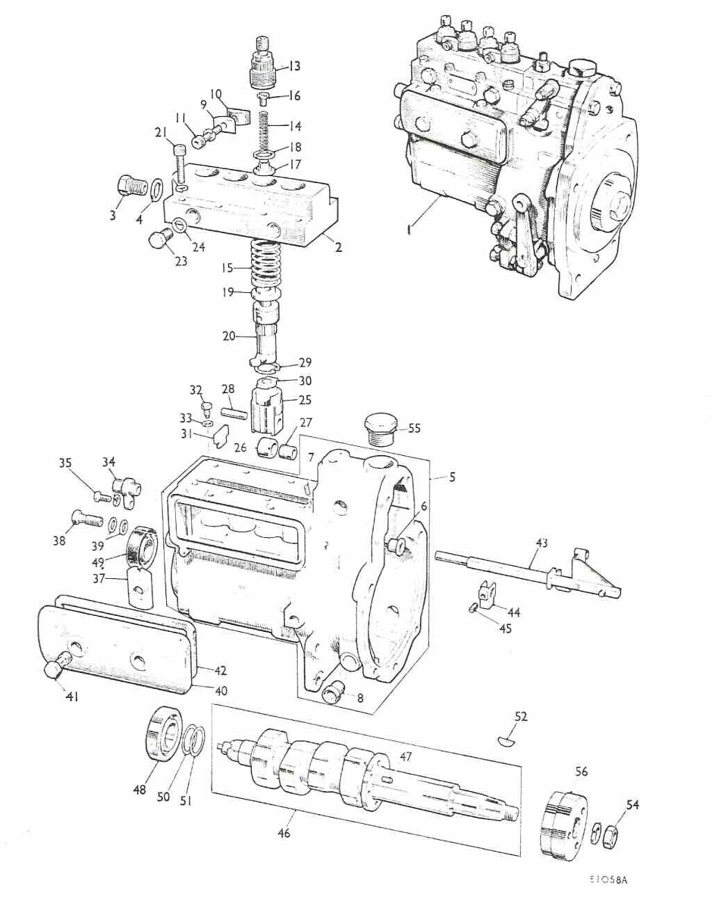 Lucas CAV 503243 Simms 9.5RH Pumpenelement 512505-74 passend für Sabre Marine Pumpe P5496