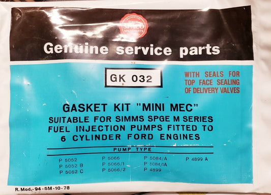 Simms GK032 6 CYL Einspritzpumpen-Umbausatz für Ford-Motoren