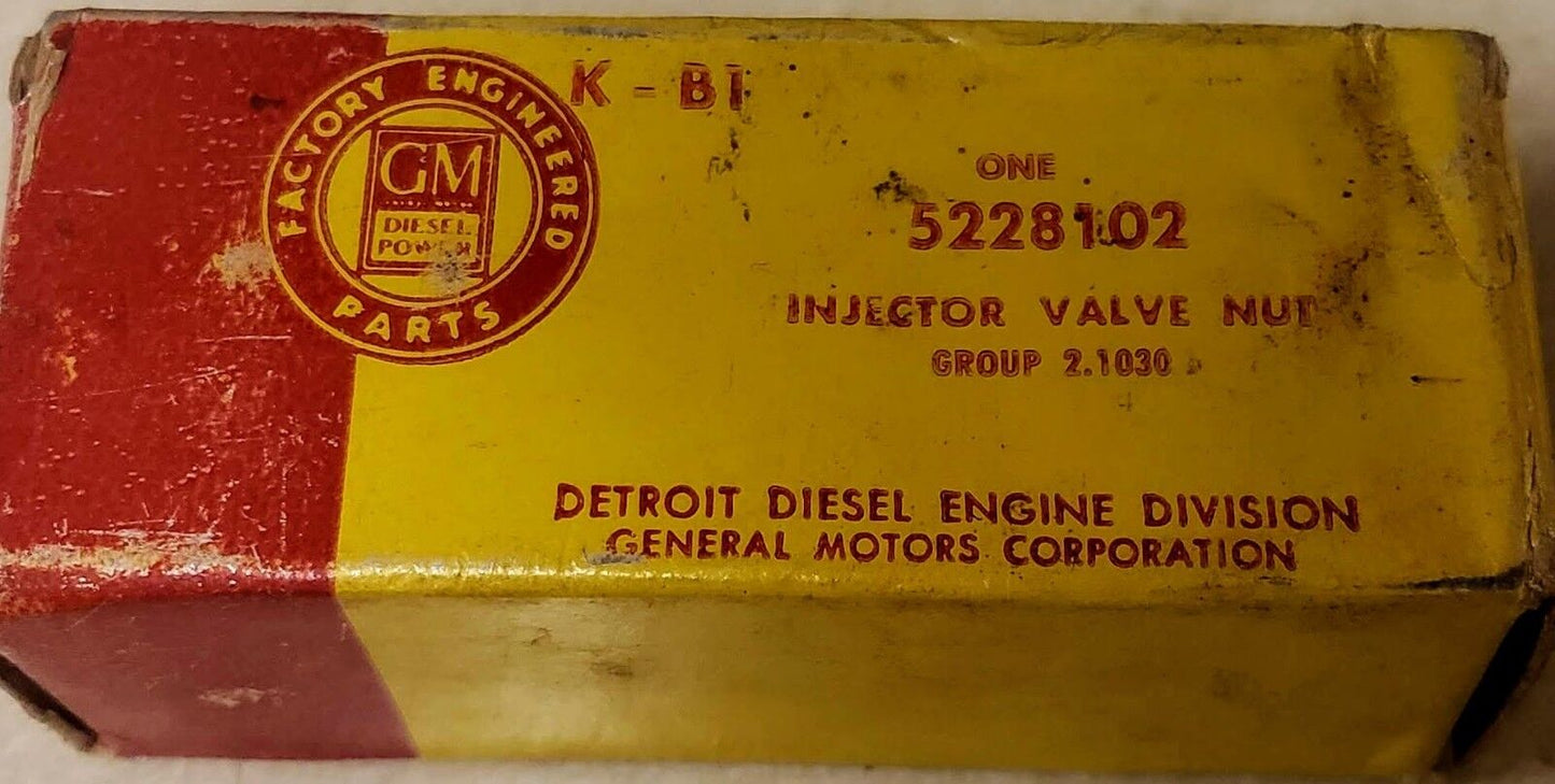 5228102 DETROIT DIESEL BODY INJECTOR NUT 15/16-24 DIAMETER NEW OLD STOCK