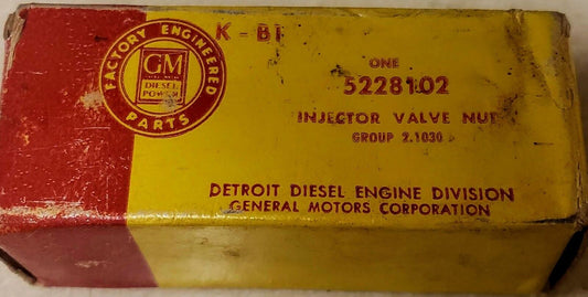 5228102 DETROIT-DIESELKÖRPER-EINSPRITZMUTTER, 15/16-24 DURCHMESSER, NEU, ALTER LAGER