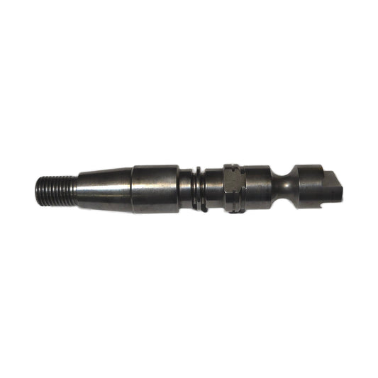 Used Stanadyne 23364 DB2 injection pump drive shaft, side view: threaded tapered end left, slotted drive tang right