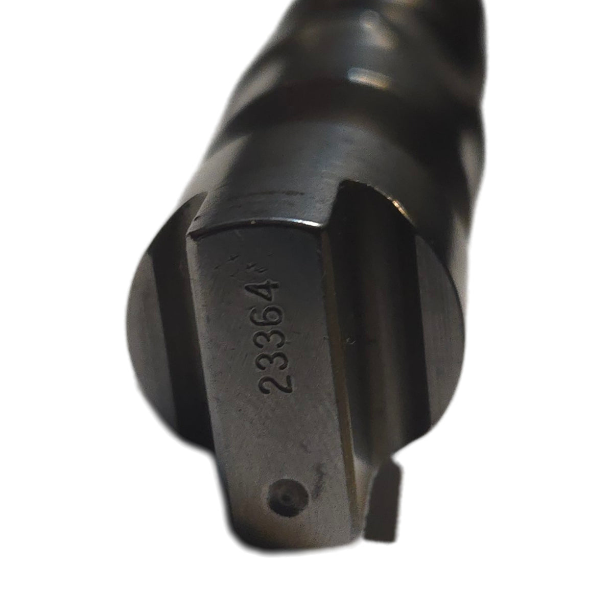 Stanadyne 23364 part number stamped on the drive tang end of a used DB2 injection pump drive shaft