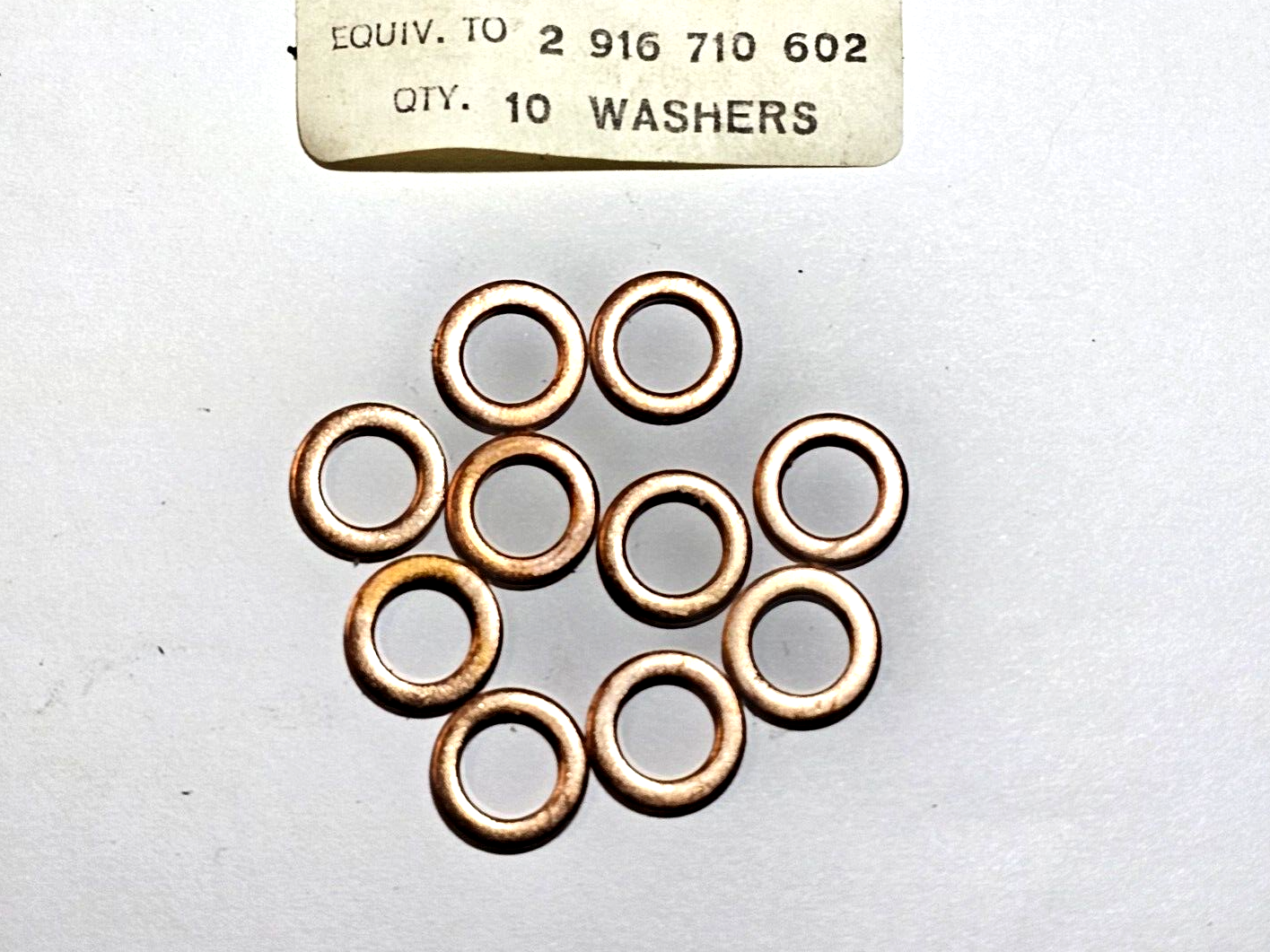 2916710602 COPPER WASHER COPPER WASHER. PACK OF 10