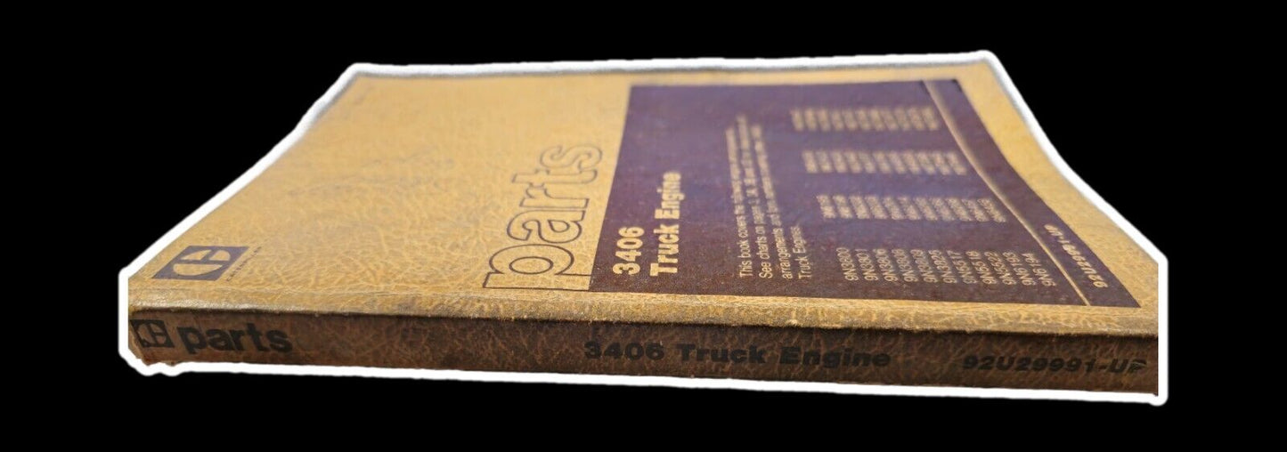 3406 TRUCK ENGINE PARTS BOOK MANUAL S/N 92U29991-UP TO LAST BUILT SEBP1275