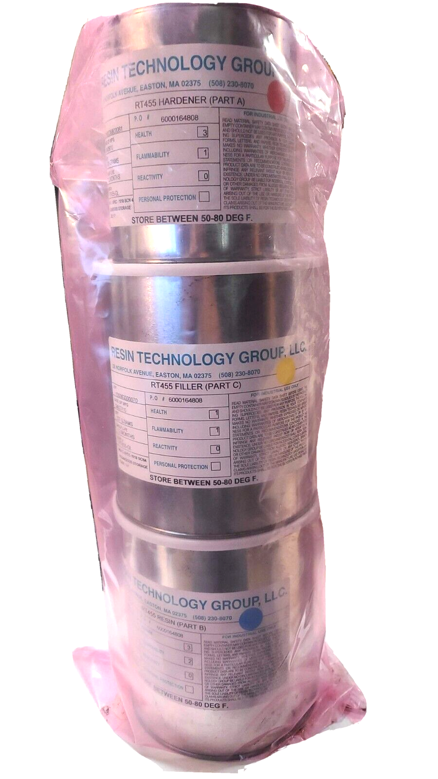 RT455 Thermal Ablative Compound A/B/C materials rocket and military applications