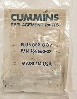 Cummins Governor Plunger PN 169660-07 Original OEM - Made in USA