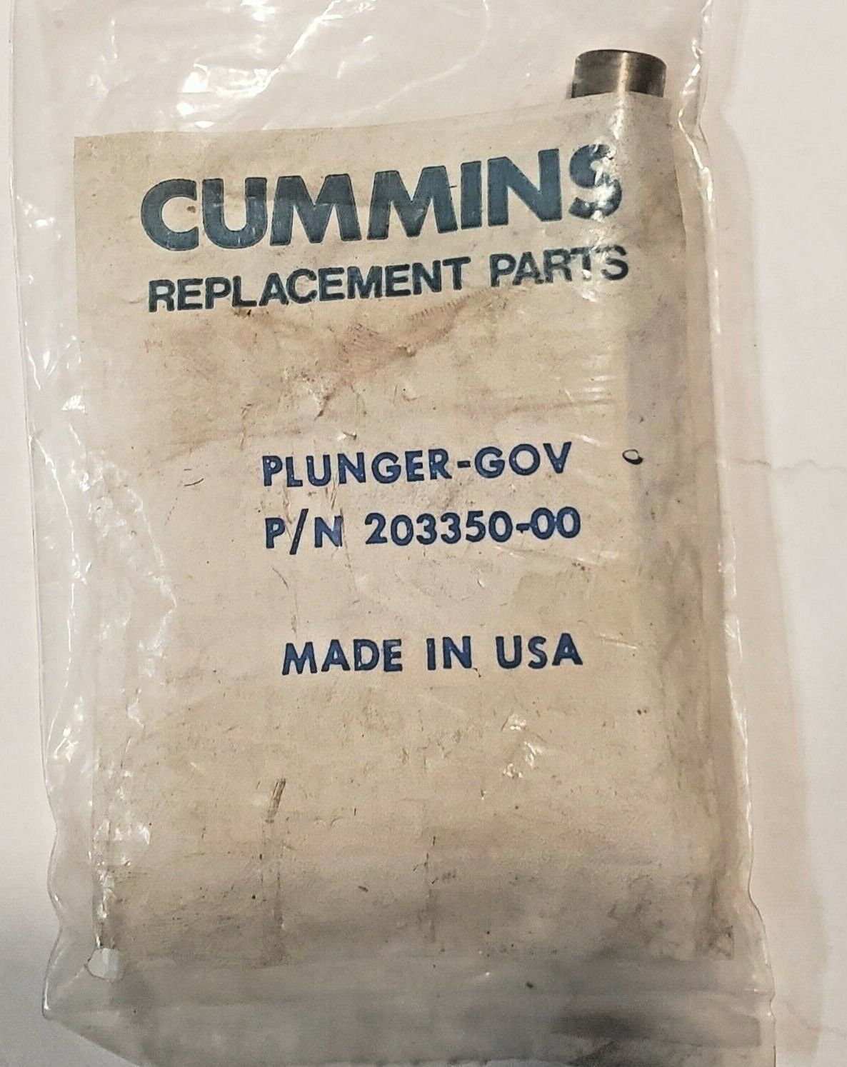 Cummins Governor Plunger PN 203350-00 Original OEM - Made in USA