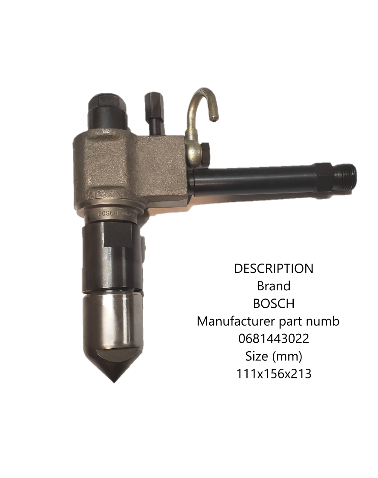 Bosch Diesel Test Injector 0681443002 Size (mm) 111x156x213